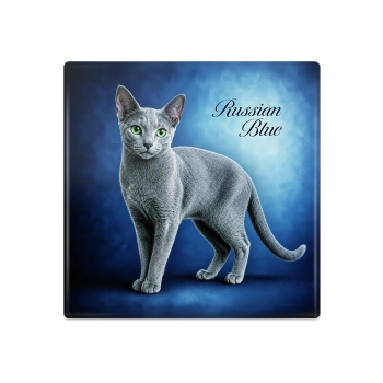 Podkładka ceramiczna, kwadratowa - Koty Russian Blue (CARMANI)