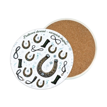 Podkowa - Amulet szczęścia podkładka ceram/korkowa (CARMANI)