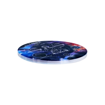 Kpl. 4 podkładek ceramicznych, okrągłe - Znaki zodiaku, Waga (CARMANI)