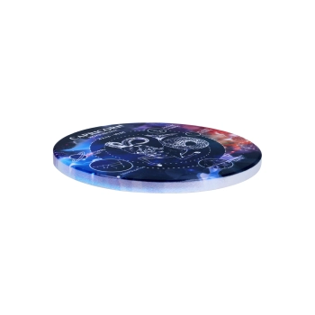 Kpl. 4 podkładek ceramicznych, okrągłe - Znaki zodiaku, Koziorożec (CARMANI)