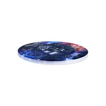 Kpl. 4 podkładek ceramicznych, okrągłe - Znaki zodiaku, Wodnik (CARMANI)