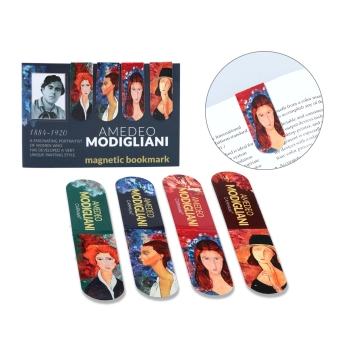 Kpl. 4 zakładek magnetycznych - A. Modigliani (CARMANI)