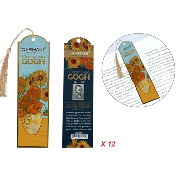 Kpl. 12 zakładek do książki - V. van Gogh, Słoneczniki (CARMANI)