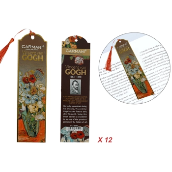 Kpl. 12 zakładek do książki - V. van Gogh, Róże i zawice (CARMANI)
