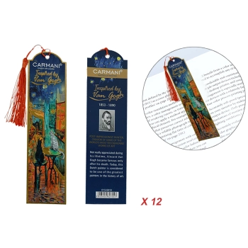 Kpl. 12 zakładek do książki - Inspirowana malarstwem V. van Gogh (CARMANI)