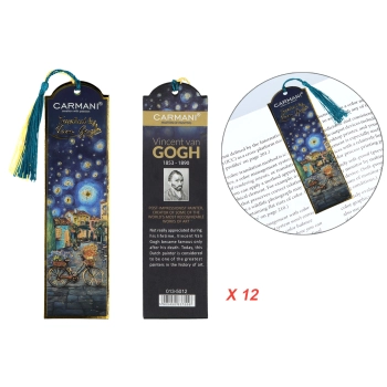 Kpl. 12 zakładek do książki - Inspirowana malarstwem V. van Gogh (CARMANI)