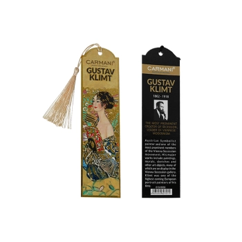 Kpl. 12 zakładek do książki - G. Klimt, Kobieta z wachlarzem (CARMANI)