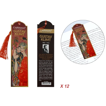 Kpl. 12 zakładek do książki - G. Klimt, Przyjaciółki (CARMANI)
