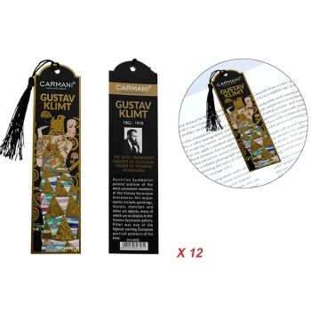 Kpl. 12 zakładek do książki - G. Klimt, Oczekiwanie (CARMANI)