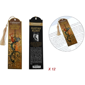 Kpl. 12 zakładek do książki - Inspirowana malarstwem G. Klimt (CARMANI)