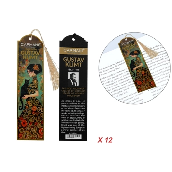 Kpl. 12 zakładek do książki - Inspirowana malarstwem G. Klimt (CARMANI)