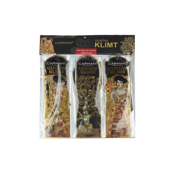 Kpl. 3 zakładek do książki - G. Klimt, mix wzorów (CARMANI)