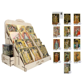 Display, pocztówki - G. Klimt, mix wzorów (CARMANI)