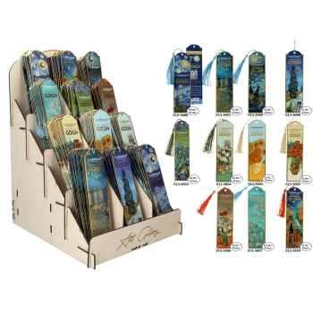 Display, zakładki do książki - V. van Gogh, mix wzorów (CARMANI)