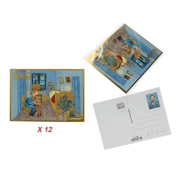 Kpl. 12 pocztówek - V. van Gogh, Pokój (CARMANI)