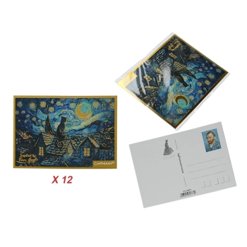 Kpl. 12 pocztówek - inspirowana malarstwem V. van Gogh (CARMANI)