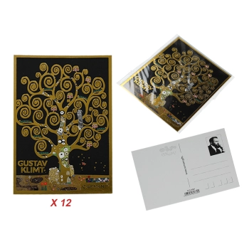 Kpl. 12 pocztówek - G. Klimt, Drzewo życia (CARMANI)