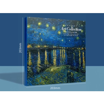 Blok rysunkowy/szkicownik - V. van Gogh, Gwiaździsta Noc nad Rodanem.