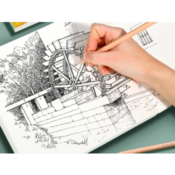 Blok rysunkowy/szkicownik - V. van Gogh, Gwiaździsta Noc nad Rodanem.