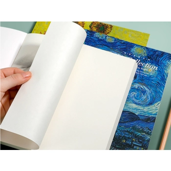 Blok rysunkowy/szkicownik - V. van Gogh, Żniwa w La Crau z Montmajour w tle