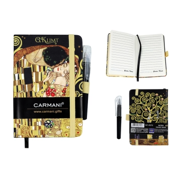 Notes A6 - G. Klimt, Pocałunek + Drzewo (CARMANI)