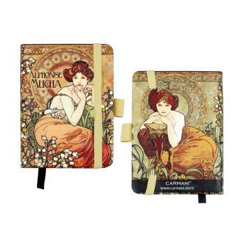 Notes A7 - A. Mucha, Kamienie szlachetne Topaz i Szmaragd (CARMANI)
