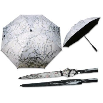 Parasol automatyczny - V. van Gogh, Migdałowiec, szary (CARMANI)