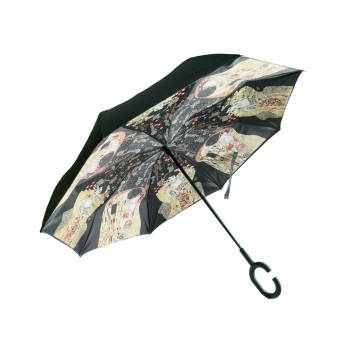 Parasol odwrotnie otwierany - G. Klimt, Pocałunek + Adela (CARMANI)