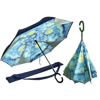 Parasol odwrotnie otwierany - V. Van Gogh, Gwiaździsta noc (CARMANI)