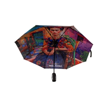 Parasol automat, składany - F. Kahlo (dekoracja pod spodem) (CARMANI)