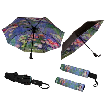 Parasol automat, składany - C. Monet, Lilie wodne (pod spodem) (CARMANI)
