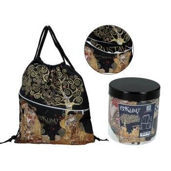 Worek na plecy z kieszenią w tubie - G. Klimt, Kolaż (CARMANI)