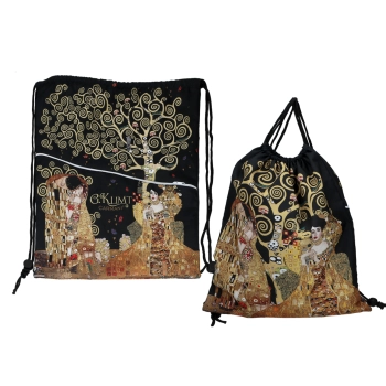 Worek na plecy z kieszenią w tubie - G. Klimt, Kolaż (CARMANI)
