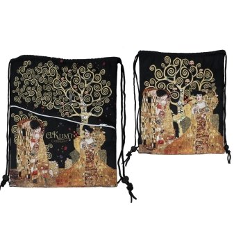 Worek na plecy z kieszenią w tubie - G. Klimt, Kolaż (CARMANI)