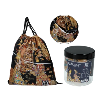 Worek na plecy z kieszenią w tubie - G. Klimt, Kolaż (CARMANI)