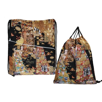 Worek na plecy z kieszenią w tubie - G. Klimt, Kolaż (CARMANI)