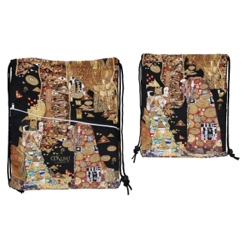 Worek na plecy z kieszenią w tubie - G. Klimt, Kolaż (CARMANI)