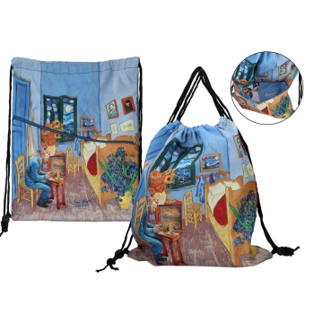 Worek na plecy z kieszenią w tubie - V. van Gogh, kolaż (CARMANI)