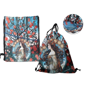 Worek na plecy z kieszenią w tubie - inspired by A. Mucha (CARMANI)