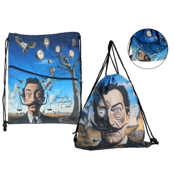 Worek na plecy z kieszenią w tubie - inspirowany malarstwem S. Dali (CARMANI)