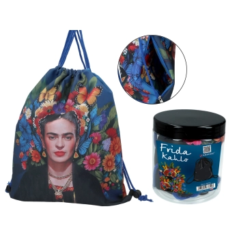 Worek na plecy z kieszenią w tubie - F. Kahlo  (CARMANI)