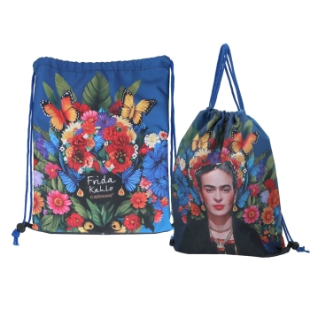 Worek na plecy z kieszenią w tubie - F. Kahlo  (CARMANI)