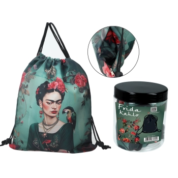 Worek na plecy z kieszenią w tubie - F. Kahlo  (CARMANI)