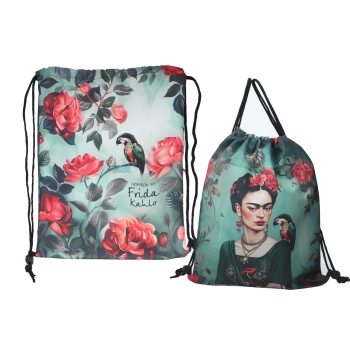 Worek na plecy z kieszenią w tubie - F. Kahlo  (CARMANI)