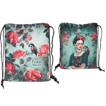Worek na plecy z kieszenią w tubie - F. Kahlo  (CARMANI)