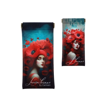 Etui na okulary, miękkie - L. Lozano, Lady`s Floral Symphony (CARMANI)
