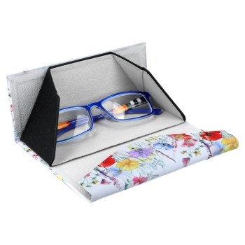 Etui na okulary, składane - Dekoracja kwiatowa (CARMANI)