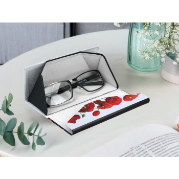 Etui na okulary, składane - Dekoracja kwiatowa, Maki (CARMANI)