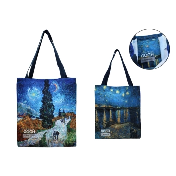 Torba na ramię - V. van Gogh, Droga z cyprysem + Gwiaździsta Noc (CARMANI)