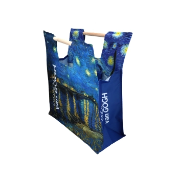 Torba z drewnianym uchwytem - V. van Gogh, Gwiaździsta noc nad Rodanem (CARMANI)